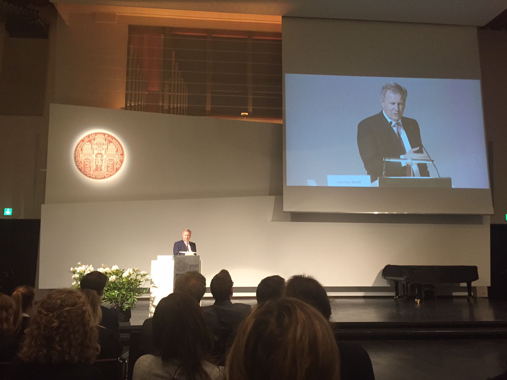 Christian Wulff in der Neuen Aula